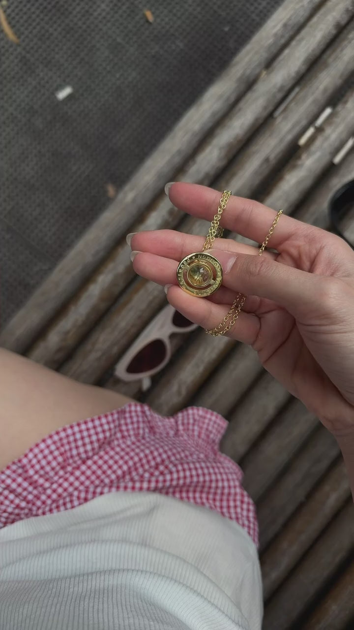 VW Orb Pendant Necklace - Gold