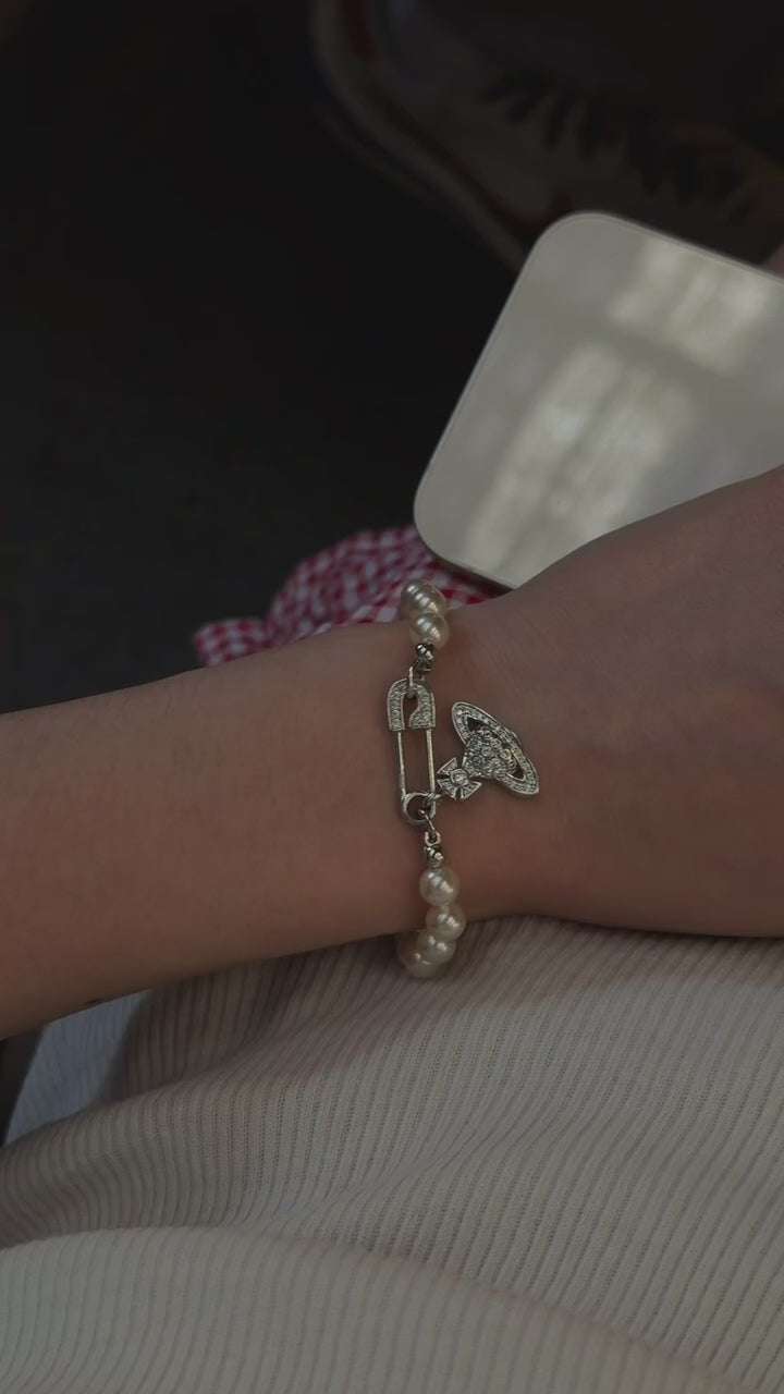 VW Lucrece Pearl Bracelet - Silver