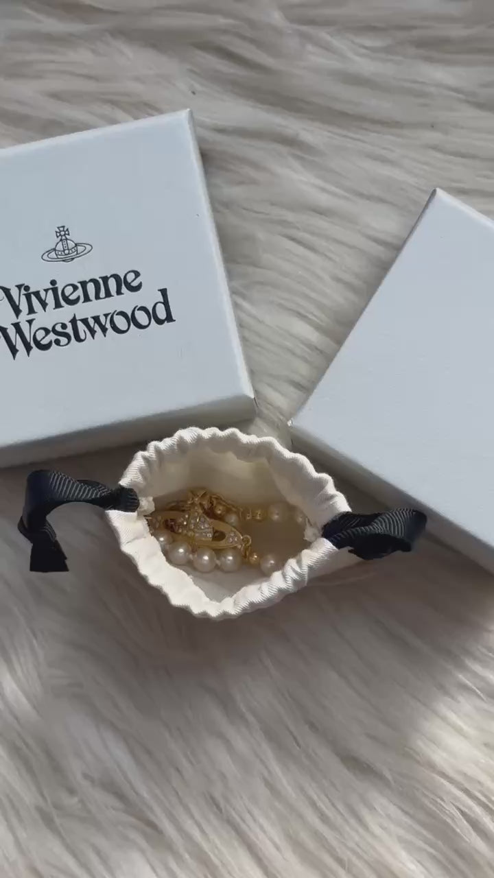 VW Mini Bas Relief Pearl Bracelet - Gold