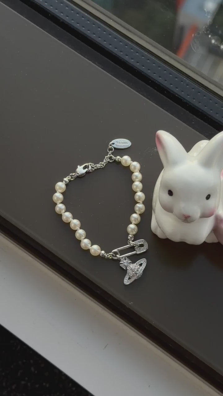 VW Lucrece Pearl Bracelet - Silver