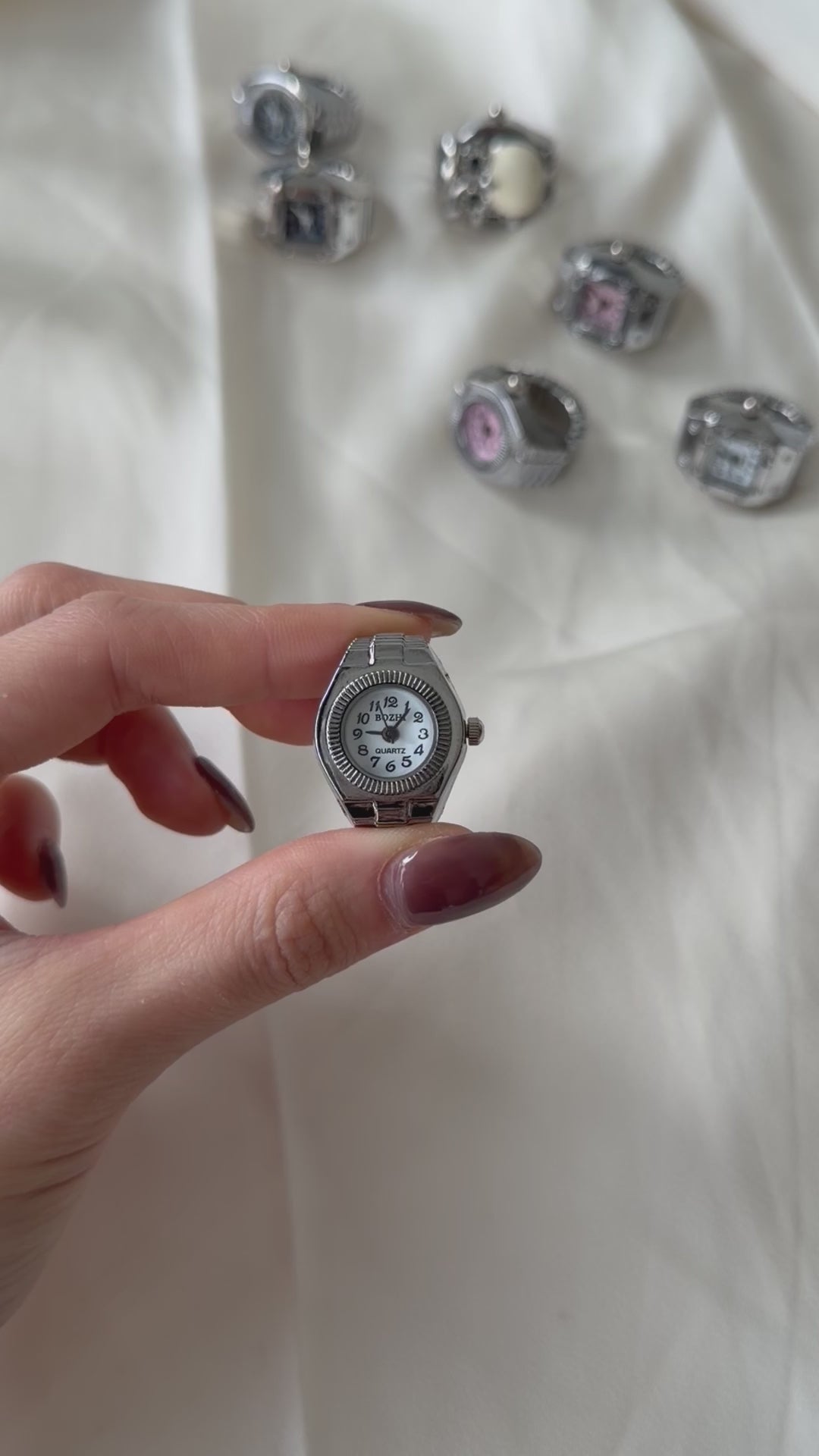 Milano Watch Ring - Silver White