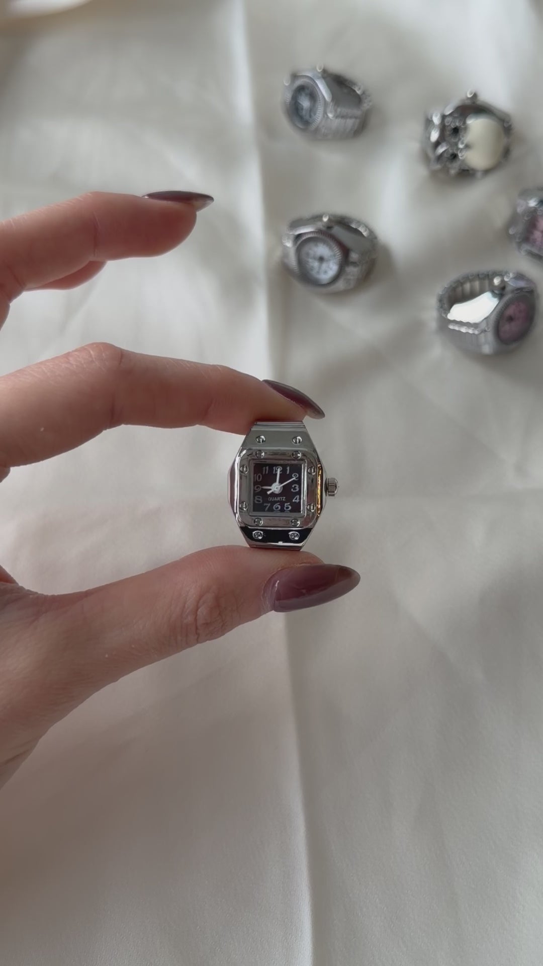 Santos Watch Ring - Silver Black