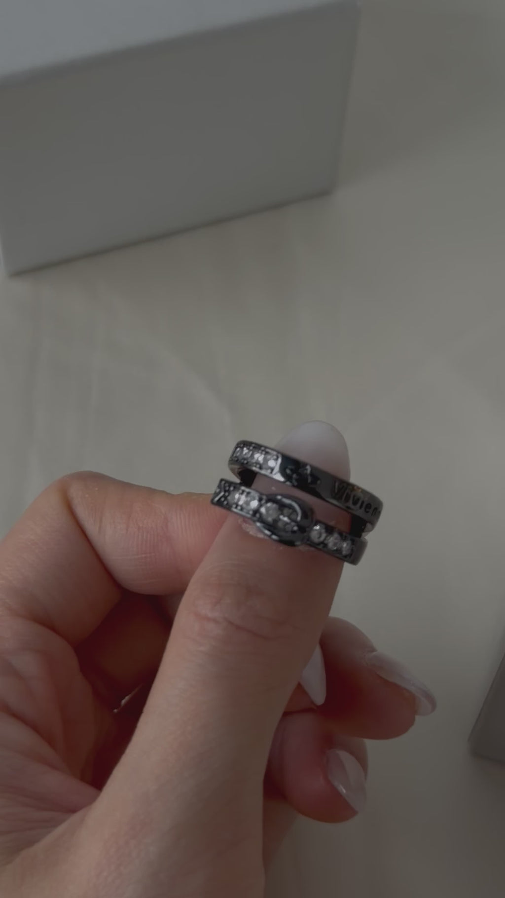 VW Buckle Double Ring - Dark Gray