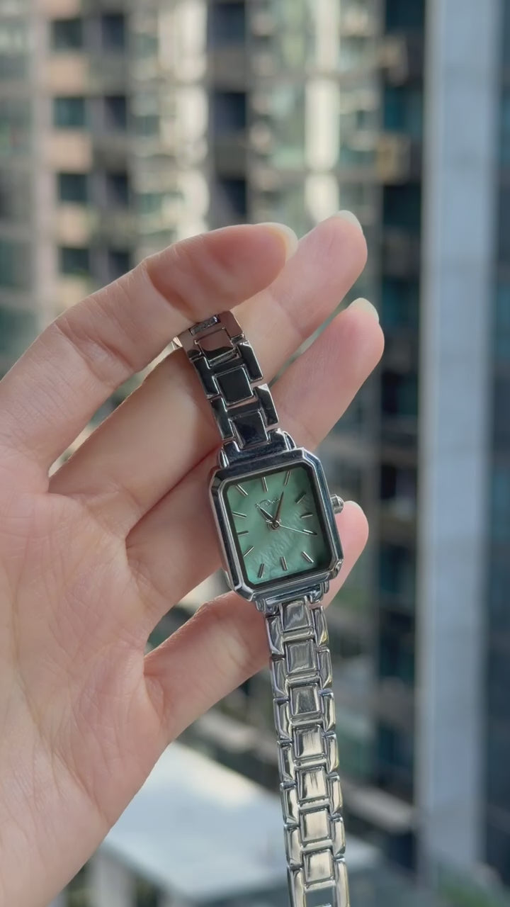 Celeste Mini Square Watch - Green