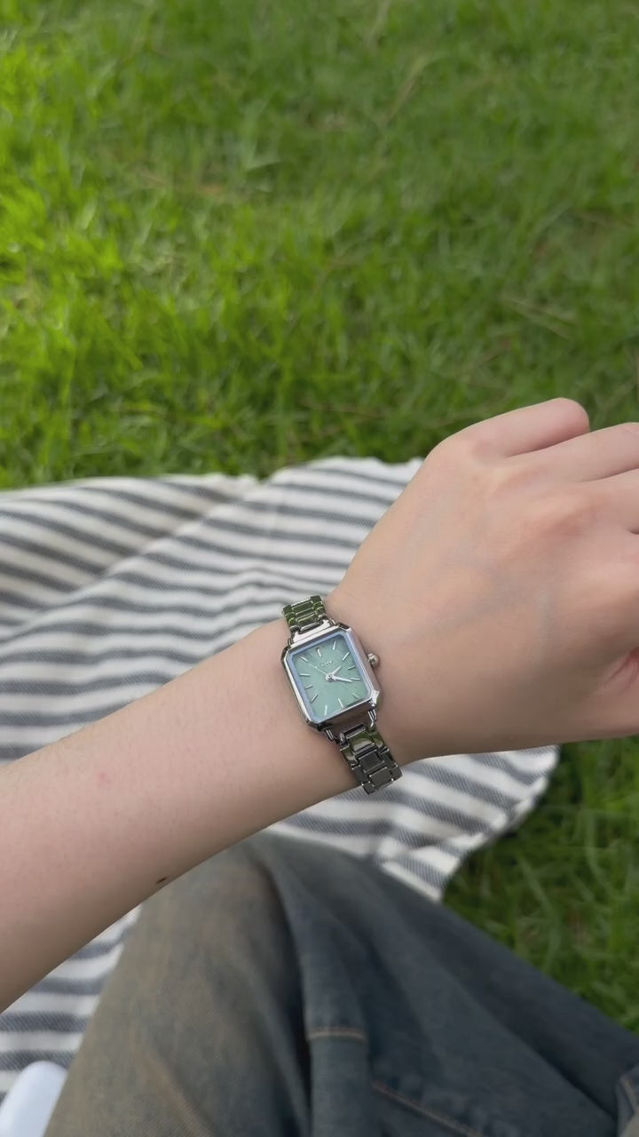 Celeste Mini Square Watch - Green