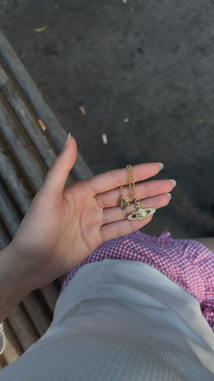 VW Mini Bas Relief Pendant Necklace - Gold